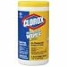 Clorox 15948CT Bleach-Free Disinfecting Wipes, Lemon Scent, 75 Wipes Per Canister, 6 Canisters Per C