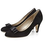 Suede Mid Heel Court Shoes