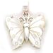 Sterling Silver White Shell Butterfly Pendant