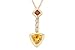1 3/8 Carat Citrine, Garnet and Diamond 14K Yellow Gold Pendant w/Chain