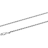 Platinum Solid Rope Chain - 18 inches