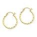 14k Yellow Gold Twist Polished Hoop Earring title=