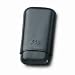 Zino Black Leather Three Finger Robusto Cigar Cases