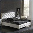 Nelly Upholstered Platform Bed 3 Piece Bedroom Set in White