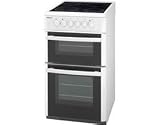 Beko DC5422W 50cm double cavity Electric Cooker with ceramic Hob
