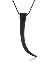 Vince Camuto Matte Black Horn Necklace, 18"