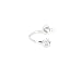 Toe Ring - Sterling Silver Diamond-like Double Stones Adjustable Toe Ring