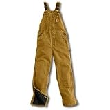 Carhartt Men's Sandstone Bib Overall - Quilt Lined