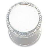 Rhodium Plated Round Shirt Stud