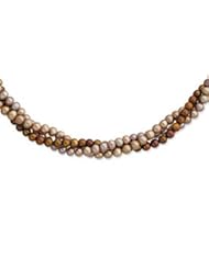 Sterling Silver 5-5?mm FW Cultured Potato Pearl w/2in ext. Necklace