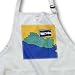 Flag and Map of El Salvador with Republic of El Salvador printed in both English and Spanish. - Medium Length Apron With Pouch Pockets 22w X 24l