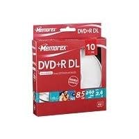 Memorex Double Layer DVD+R 2.4x 8.5GB 10er Pack Cakebox DVD-Rohlinge