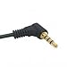 ANRANK AU901004AK 90 Degree Right Angled 3.5mm 4 Poles Audio Stereo Male to Female Extension Cable 10cm Black