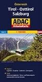 Produkt-Bild: ADAC UrlaubsKarte &Ouml;sterreich Blatt 5: Tirol, Osttirol, Salzburg 1 : 150 000: Von Rosenheim bis Gmunden und von Innsbruck/Brenner bis Spittal an der ... Mit Ortsregister. Einseitig bedruckt