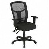 Executive High-Back Chair, Mesh Fabric, 28-1/2x28-1/2x45, BK (LLR86200) Category: Metal Office Chairs