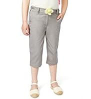 Autograph Pure Cotton Belted Cropped Trousers