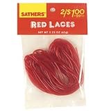 Sathers Red Laces Candy - 2.5 Oz, 12 ea
