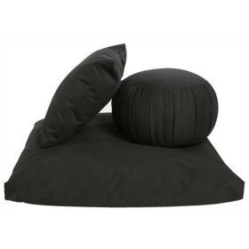 Kapok Zafu, Zabuton and Support Meditation Cushion Set (3pc)