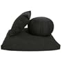 Kapok Zafu, Zabuton and Support Meditation Cushion Set (3pc), Black