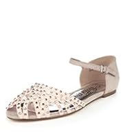 Diamanté Bow Cage Panel Sandal