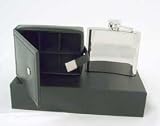 Review   / Leather Cufflink Case and 5oz Hip Flask Set