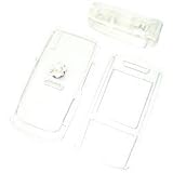 PCMICROSTORE Brand Samsung SGH-A737 A737 SGH-A736 A736 Translucent Clear Snap-On Case Cover with Removable Swivel Belt Clip
