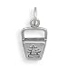 Sterling Silver Charm .5 inch Chinese Food Takeout Box, 1.9 grams, Box/Ribbon