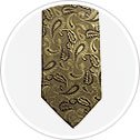Night Owl Tie by Yuppie Island. Our Flashy Paisley is Hand-Tailored of 100% Silk. Muted Green with Black Detail.