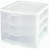 Sterilite Corp. 17918004 ClearView 3-Drawer Organizer