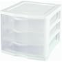 Sterilite Corp. 17918004 ClearView 3-Drawer Organizer