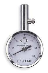 Westward 2HKY6 Tire Pressure Gauge, Dial, 60 PSI