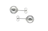 7mm Sterling Silver Round Ball Stud Earrings