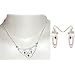 Sterling Silver Earring & Necklace Set with Sodalite Gemstone Beads (nklc057)