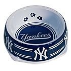 New York Yankees Dog Bowl Pet Feeding Bowl Dish - Size Large