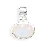 21CsGagagwL. SL160  Cleversilvers Oval Rainbow Moonstone Pendant