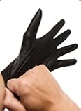 IHC Medical Grade NitriDerm Powder-Free MEDIUM Ultra BLACK Nitrile Gloves, 100/bx