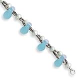 Sterling Silver Red, White & Blue CZ Bracelet
