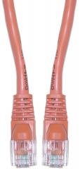 CAT5E, UTP, Crossover, with Molded Boot, 350MHz, Orange, 5 ft