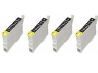 4 Black T0711 Compatible Ink Cartridges. For