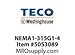 Teco-Westinghouse NEMA1-315G1-4 Nema 1 Kit 500600HP 460V