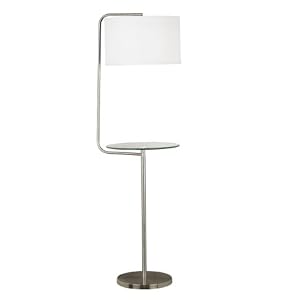 Kenroy Home 20945BS Console Floor Lamp, Brushed Steel