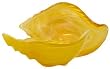 Colorful Art Glass Small Yellow Seashell Bowl 6"L x 3.75"W Set of Two