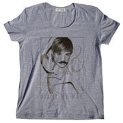 ART / PHOTO Tシャツ モデルさん お茶目な髭 アンバランスさが絶妙ＵネックＴシャツ MY WAY