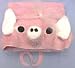 Animal Hooded Towel Wrap - Pink Pig Hooded Towel - Cotton Hooded Bath, Pool or Beach Towel