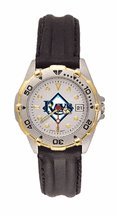 TAMPA BAY RAYS LADY'S ALLSTAR LEATHER WATCH