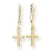 14k Child Cross Dangle Earrings
