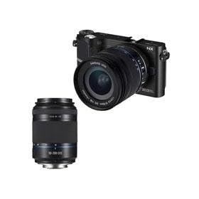 Samsung Smart Wirelss NX210 Mirrorless 20.3MP Digital Camera with 18-55mm Lens - Bundle - with 50-200mm f/4.5-5.6 ED OIS II Tele Zoom Lens, Black