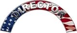 Director American Flag Firefighter Fire Helmet Arcs / Rocker Decals Reflective