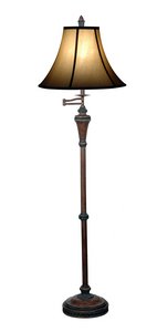 Antique Bronze 60" swing arm floor lamp.