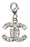 Silver plated CC Charm - fitted with swarovski crystals - hand polished to a very high jewellery standard - packed in a lovely velvet pouch